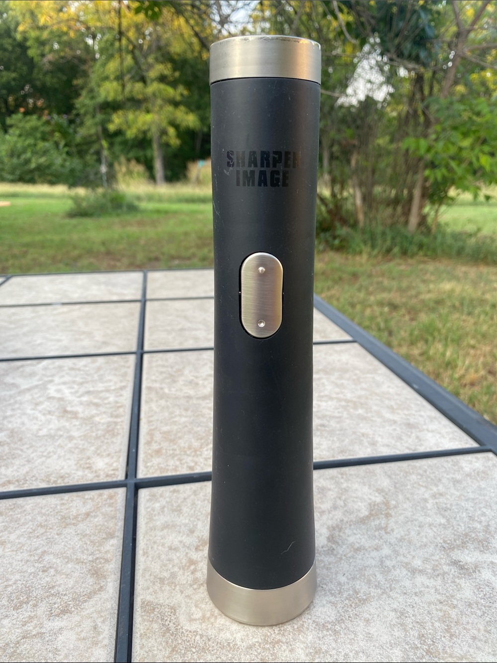 Sharper Image Black/SS Automatic Wine Bottle Opener 4-AA Batteries Tested Work